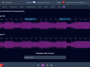 Aliada Create audio collaboration platform — dark theme
